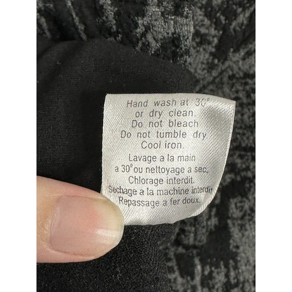 RONEN CHEN Gray Black Textured Asymmetrical Button Knit Jacket Sz 2 Medium - Picture 8 of 9